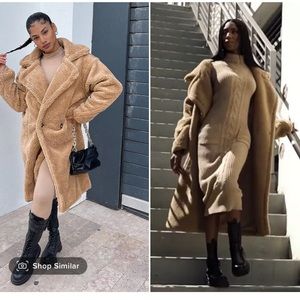 Teddy coat and matching bucket hat